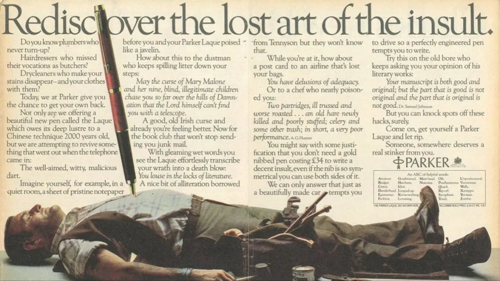 Rediscover the lost art of the insult